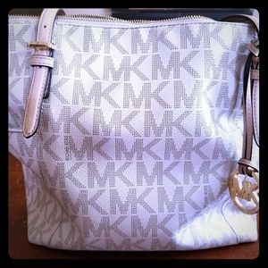 Michael Kors jet set logo tote large